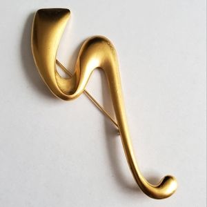 Vintage Carolee Gold-toned Pulled Spiral Brooch